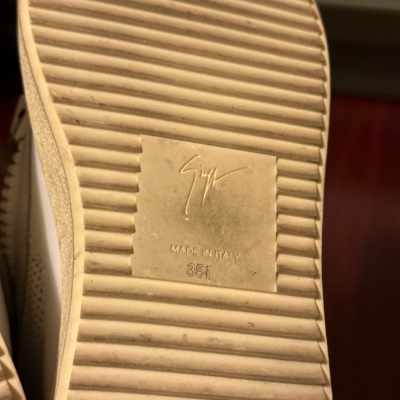 Authentic Womens Giuseppe Zanotti GZ high top white boots sneakers size 35.5 - Picture 9 of 10